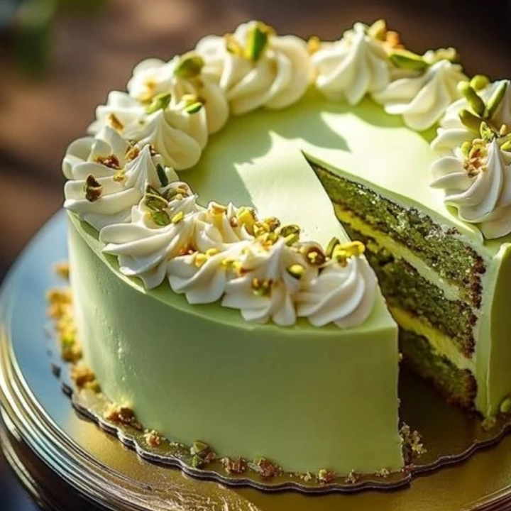 bolo de pistache feito pela sugar club, confeitaria em mogi das cruzes